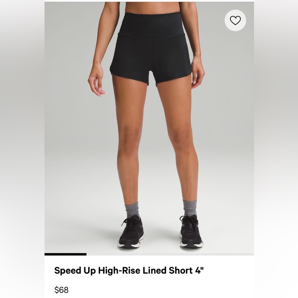 NEW Speed Up Midrise Short 4” by Lululemon